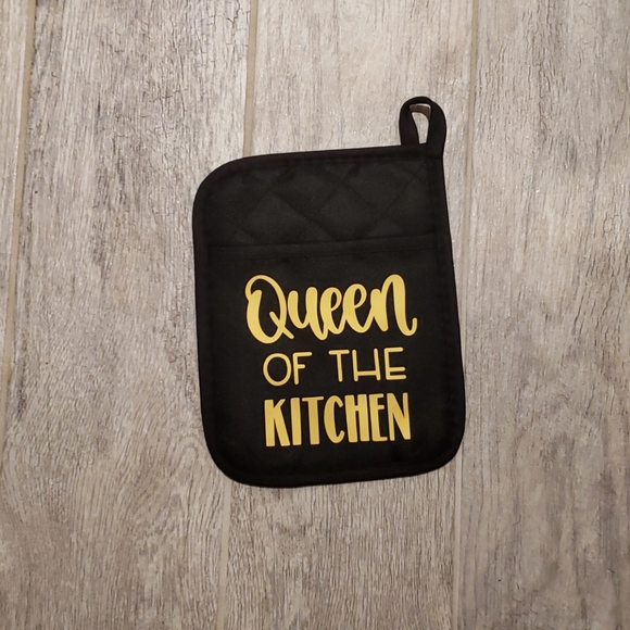 Pocket pot holder set Black& Gold /Tan - Picture 2 of 3